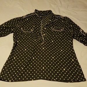 Black and white blouse